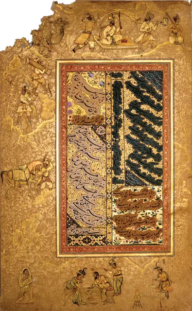 قصيدة من نظمه وخطه في مرقّع گلشن